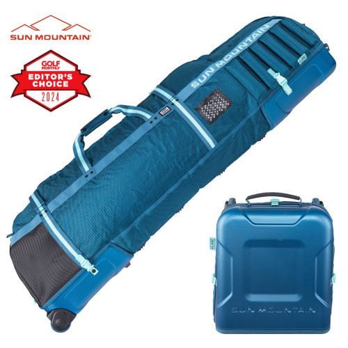 Sun Mountain Kube Wheeled Travel Cover Blue/Spruce/Waterfall