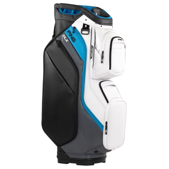 Ping DLX Cart Bag White/Dark Grey/Blue 2025