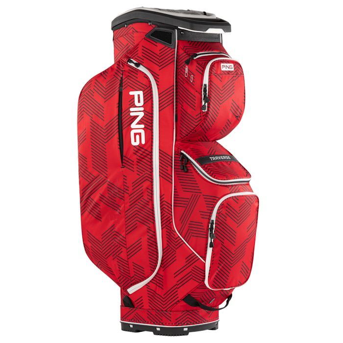 Ping Traverse Cart Bag Scarlet Stitches 2025