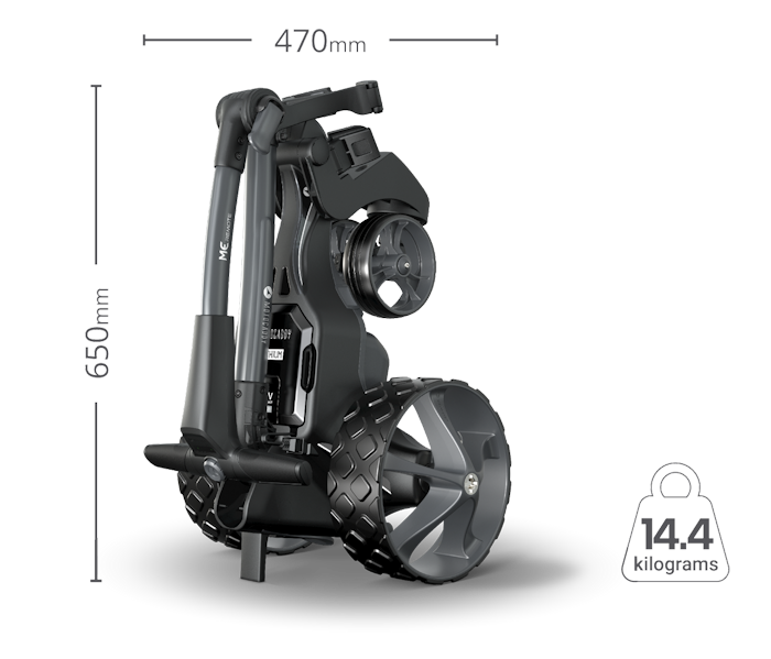 Motocaddy ME Remote electric trolley 2025 with ultra lithium battery