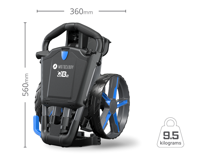Motocaddy QB2 Push Trolley - Blue