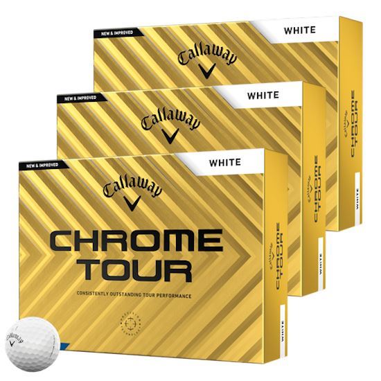 Callaway Chrome Tour Golf Balls White (Multi Buy) 2024 White