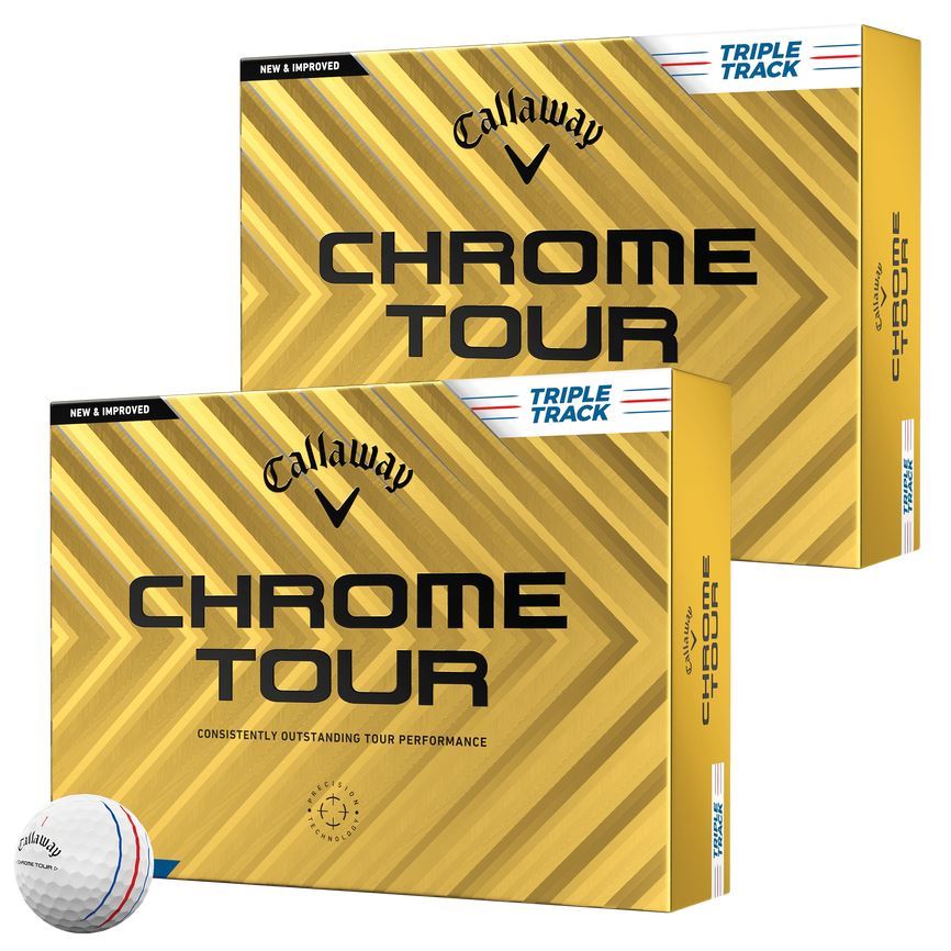 Callaway Chrome Tour Golf Triple Track Balls (Multi Buy) 2024 White