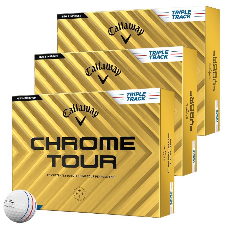 Callaway Chrome Tour Golf Triple Track Balls (Multi Buy) 2024 White