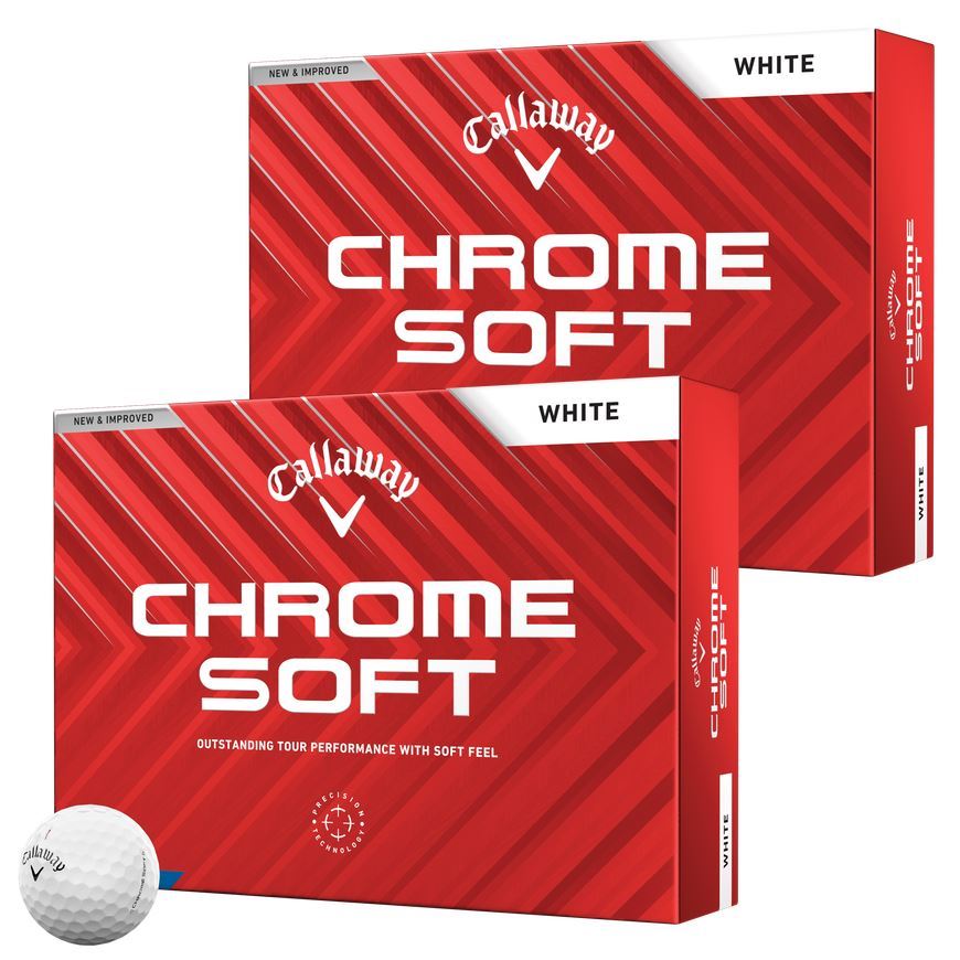 Callaway Chrome Soft Golf Balls (Multi Buy) 2024 White