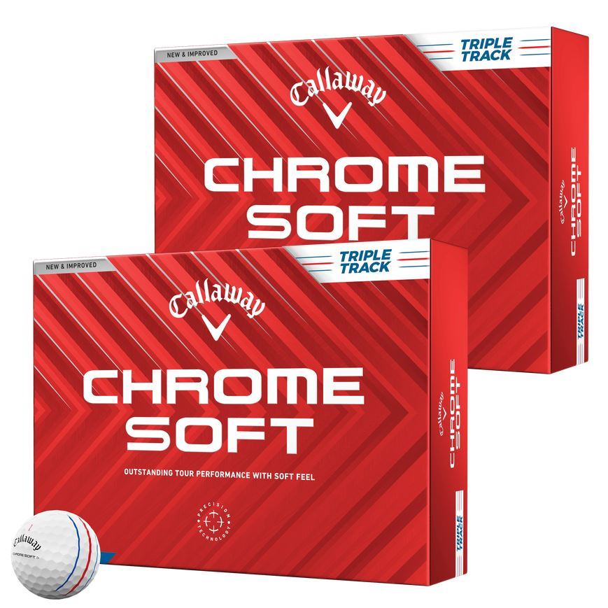 Callaway Chrome Soft Triple Track Golf Balls (Multi Buy) 2024 White