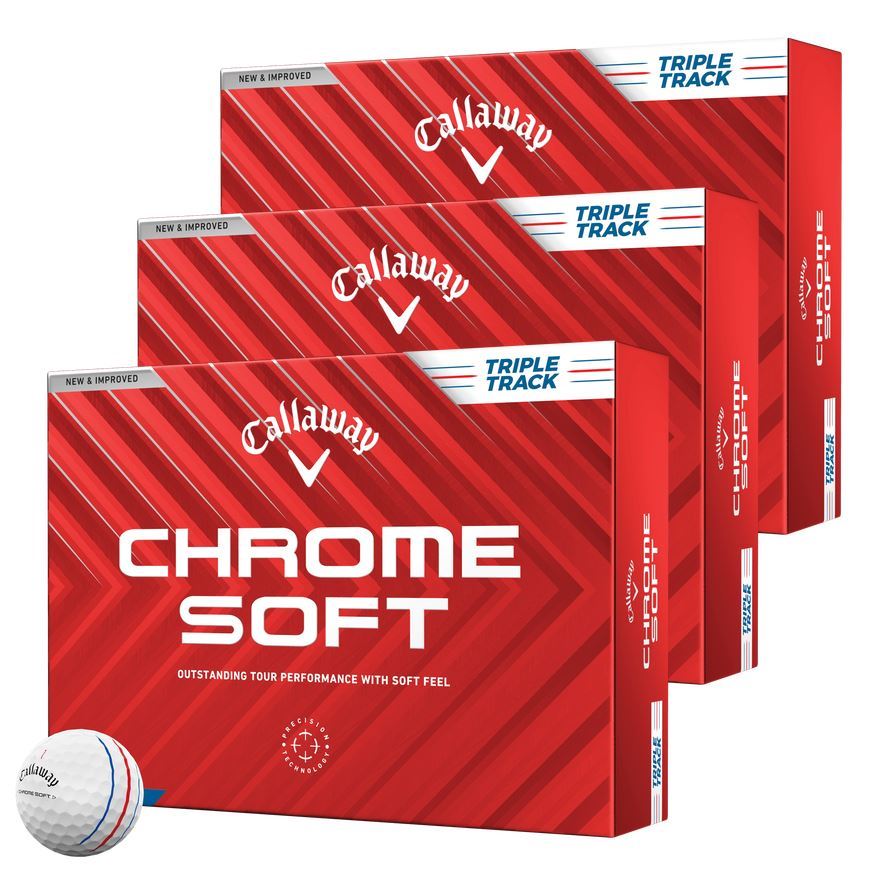 Callaway Chrome Soft Triple Track Golf Balls (Multi Buy) 2024 White
