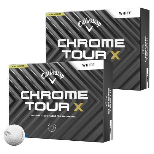 Callaway Chrome Tour X Golf Balls (Multi Buy) 2024 White