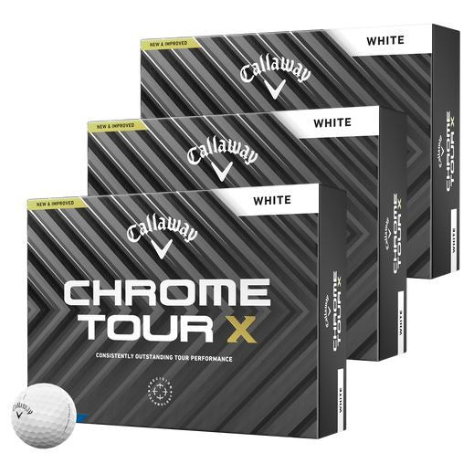 Callaway Chrome Tour X Golf Balls (Multi Buy) 2024 White
