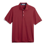 Ashworth Mens Golf Striped Tech Jersey Polo Shirt AM1011 Red/Navy