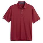 Ashworth Mens Golf Striped Tech Jersey Polo Shirt AM1011 Red/Navy
