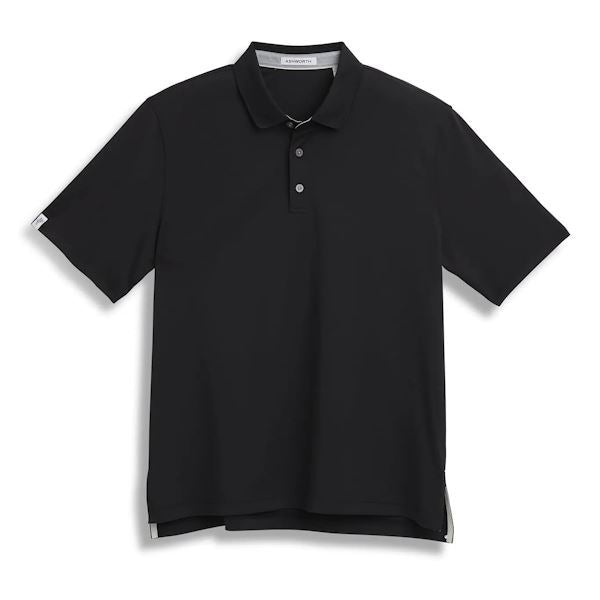 Ashworth Mens Golf Pebble Tech Polo Shirt AM1881 Black
