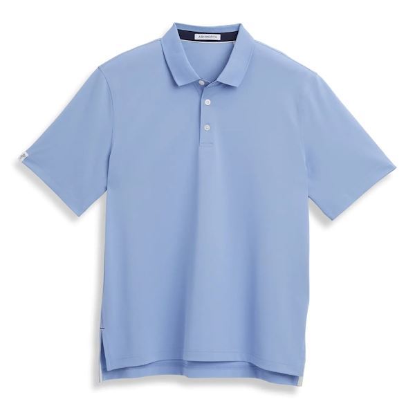 Ashworth Mens Golf Pebble Tech Polo Shirt AM1881 Chambray