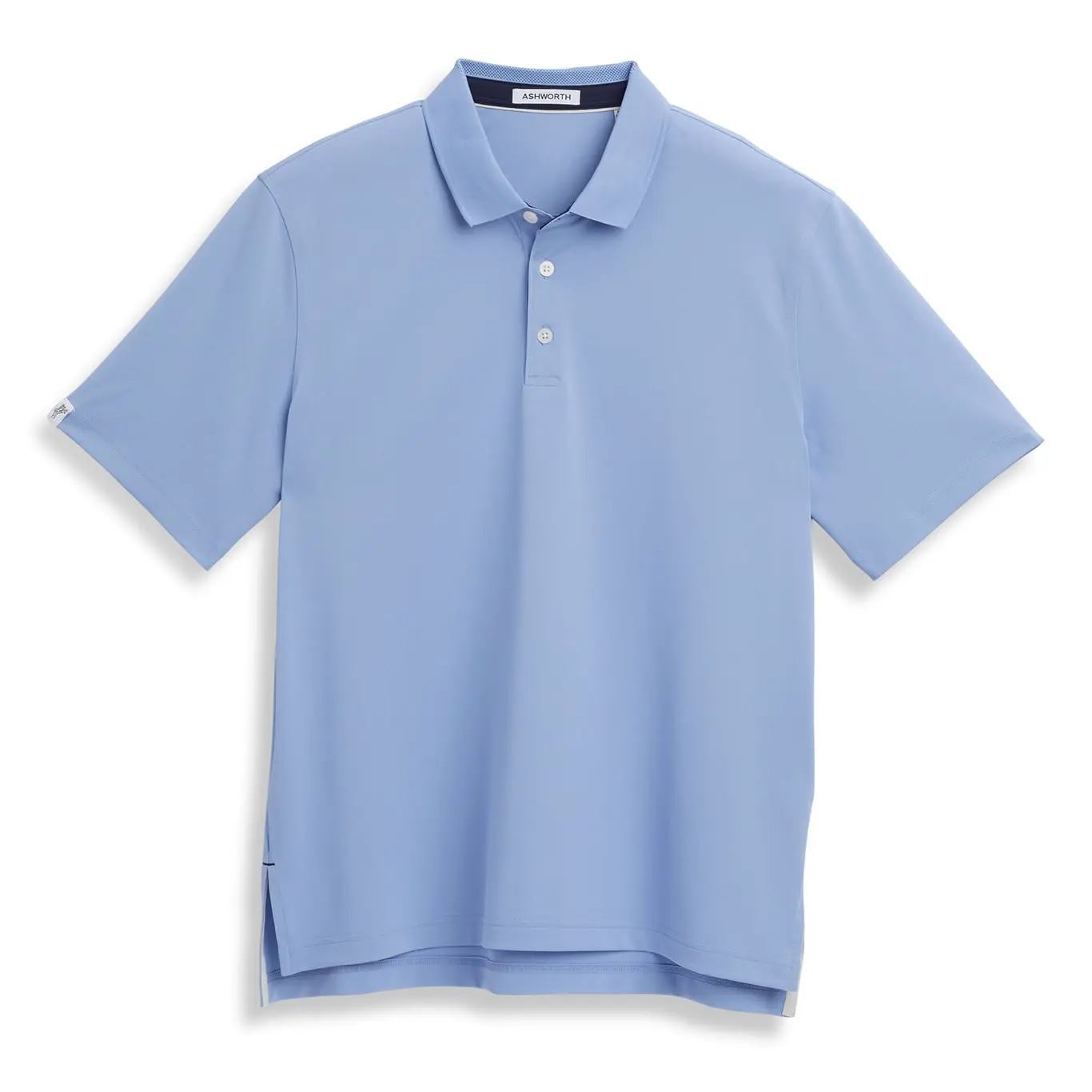 Ashworth Mens Golf Pebble Tech Polo Shirt AM1881 Chambray