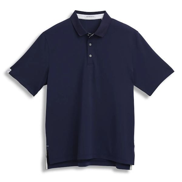 Ashworth Mens Golf Pebble Tech Polo Shirt AM1881 Navy