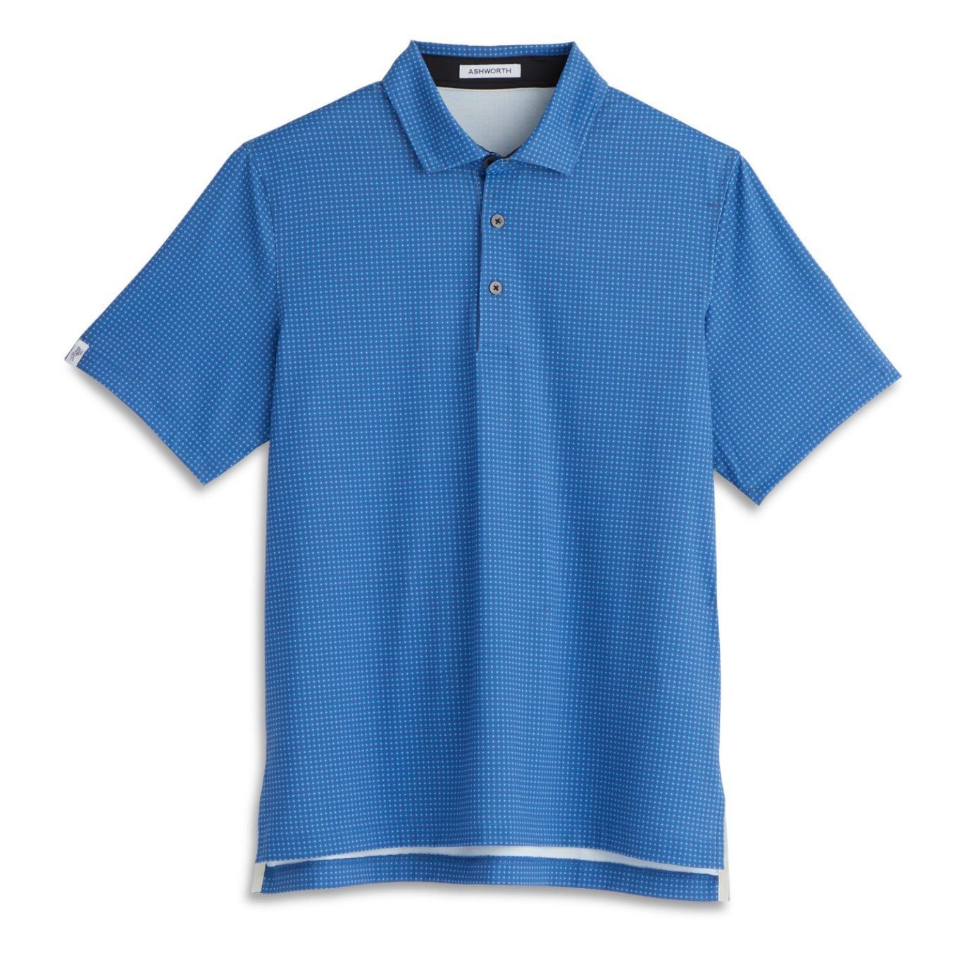 Ashworth Mens Micro Dot Polo Shirt AM1027 Cobalt/Azalea