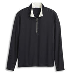 Ashworth Mens Peached Tech 1/4 Zip AM2039 Black
