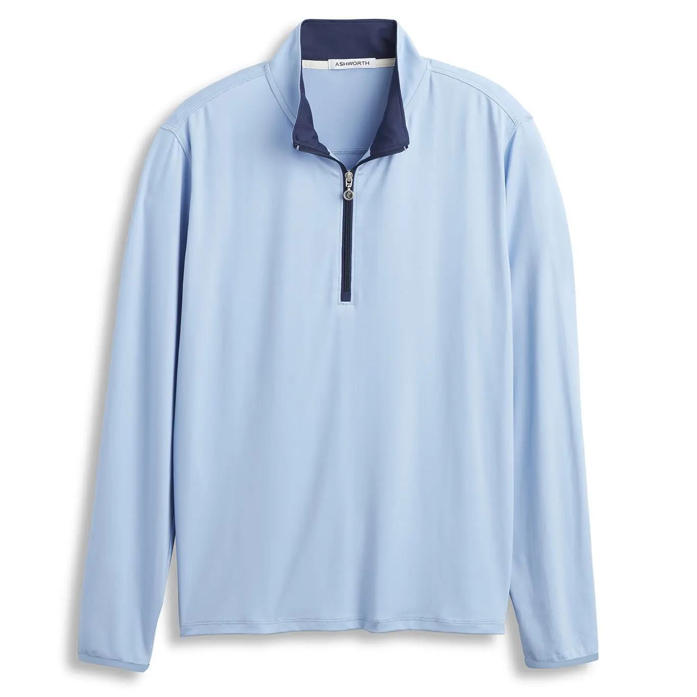 Ashworth Mens Peached Tech 1/4 Zip AM2039 Chambray