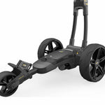 PowaKaddy FX1 electric trolley 2025 in black with 18 hole lithium battery