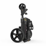 PowaKaddy FX1 electric trolley 2025 in black with 18 hole lithium battery