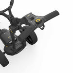PowaKaddy FX1 electric trolley 2025 in black with extended lithium battery