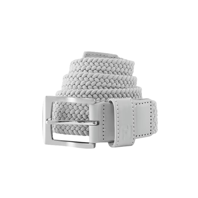 Footjoy Mens Braided Belt Grey 69490