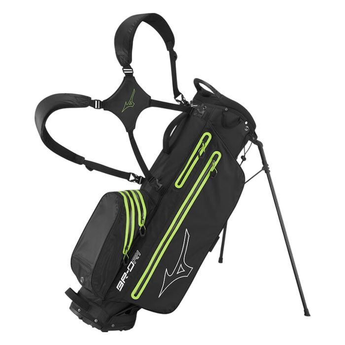Mizuno BR-DRI Waterproof Stand Bag - Black/Green