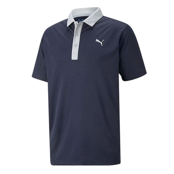 Puma Mens Gamer Golf Polo Shirt - Navy Blazer/High Rise
