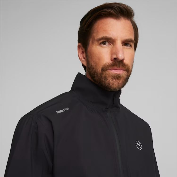 Puma Mens DRYLBL Golf Rain Waterproof Jacket - Black Slate