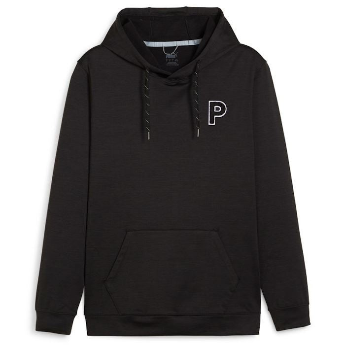 Puma Mens Cloudspun Patch Hoodie - Black Heather