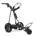 PowaKaddy FW electric trolley 2025 in black with 18 hole lithium battery