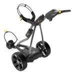 PowaKaddy FW electric trolley 2025 in black with 18 hole lithium battery