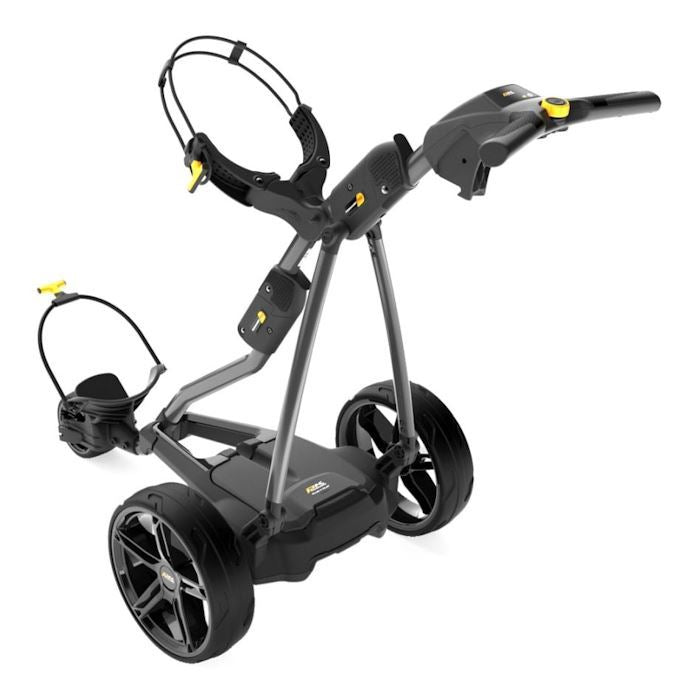 PowaKaddy FW electric trolley 2025 in black with 18 hole lithium battery