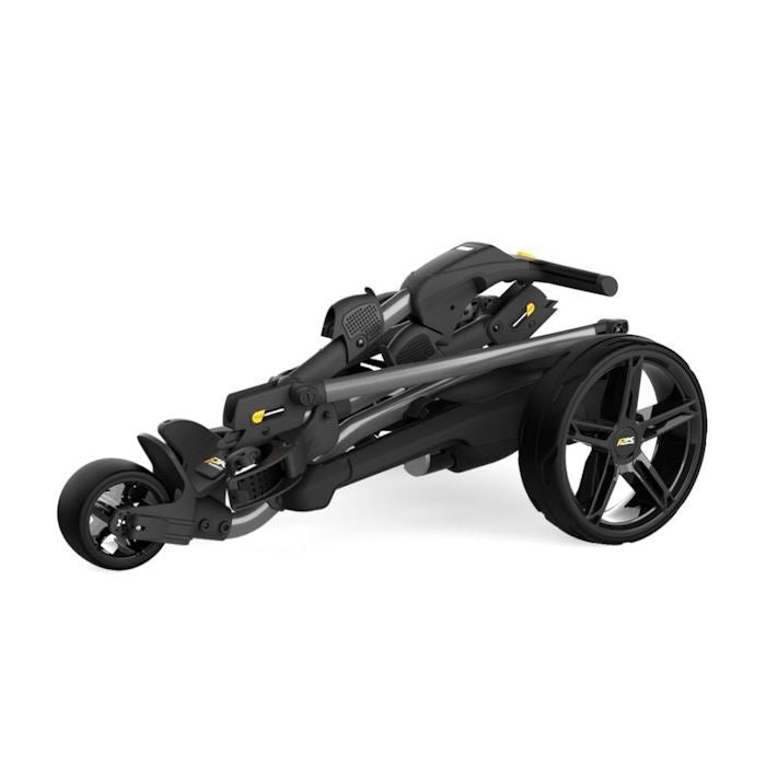PowaKaddy FW electric trolley 2025 in black with 18 hole lithium battery