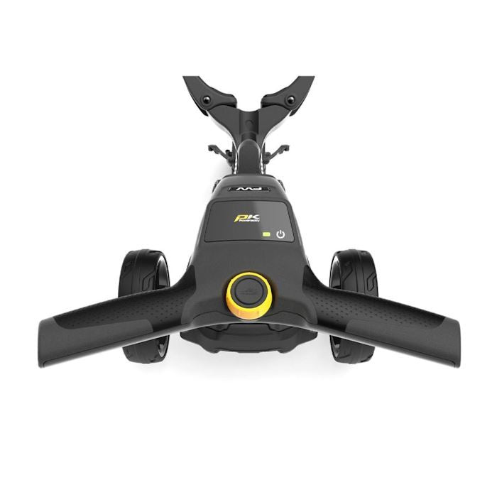 PowaKaddy FW electric trolley 2025 in black with 18 hole lithium battery