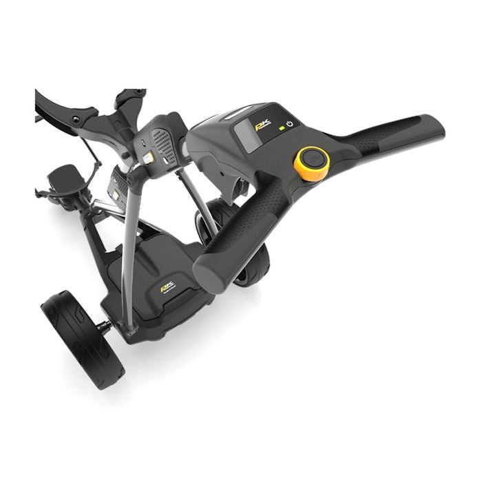 PowaKaddy FW electric trolley 2025 in black with 18 hole lithium battery