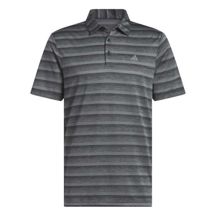 adidas Mens Two-Color Striped Polo Shirt - Black/Grey HR8008