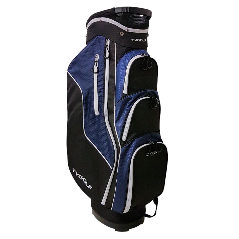 TV GOLF Lightweight Cart Bag - Black/Navy