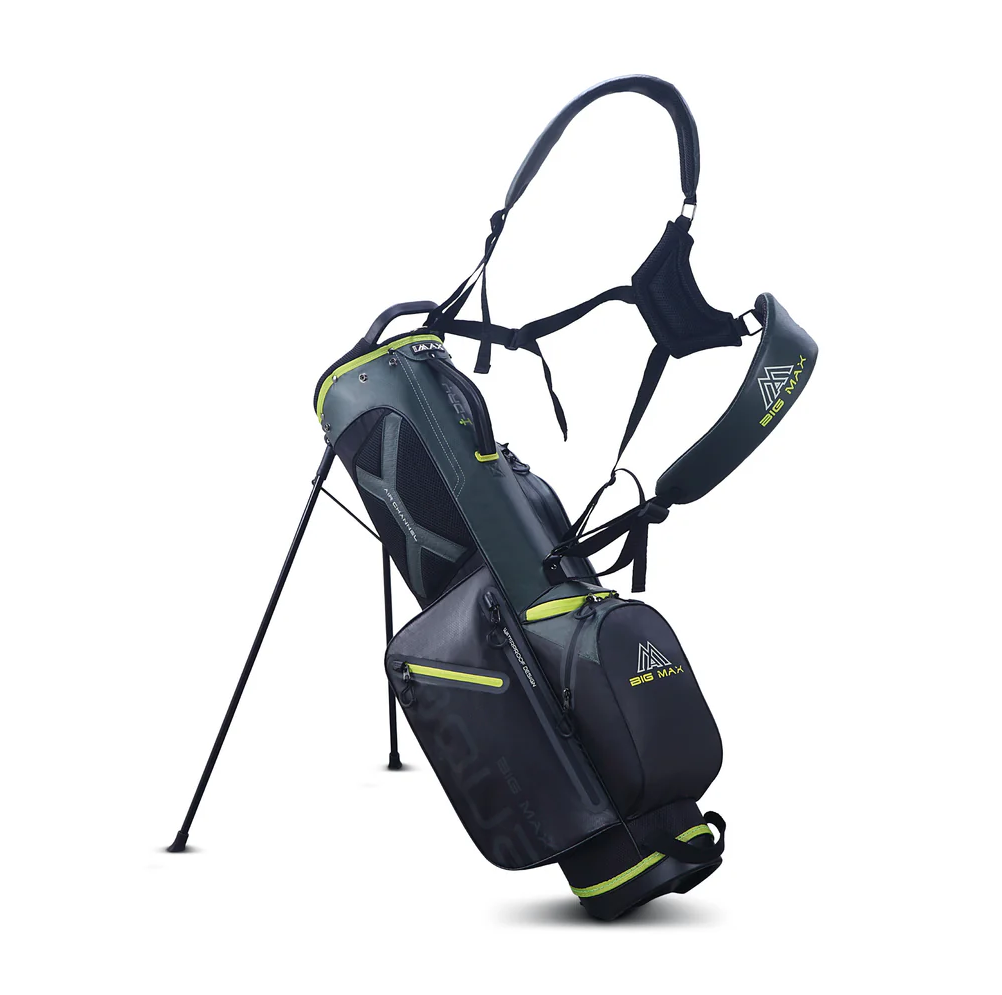 Big Max Aqua Seven G Waterproof Stand Bag - Forest Green/Black/Lime