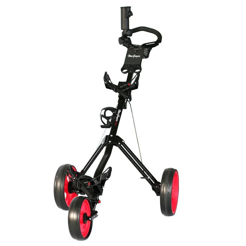 MacGregor MacTec 3-wheel golf push trolley in black
