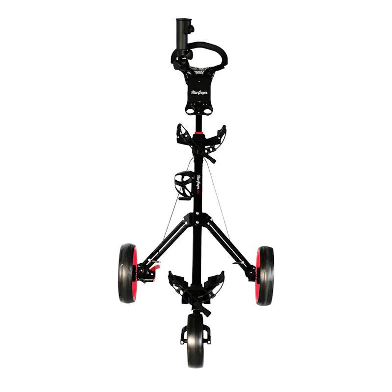 MacGregor MacTec 3-wheel golf push trolley in black