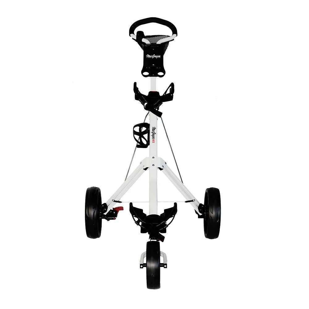 MacGregor MacTec 3-wheel golf push trolley in white