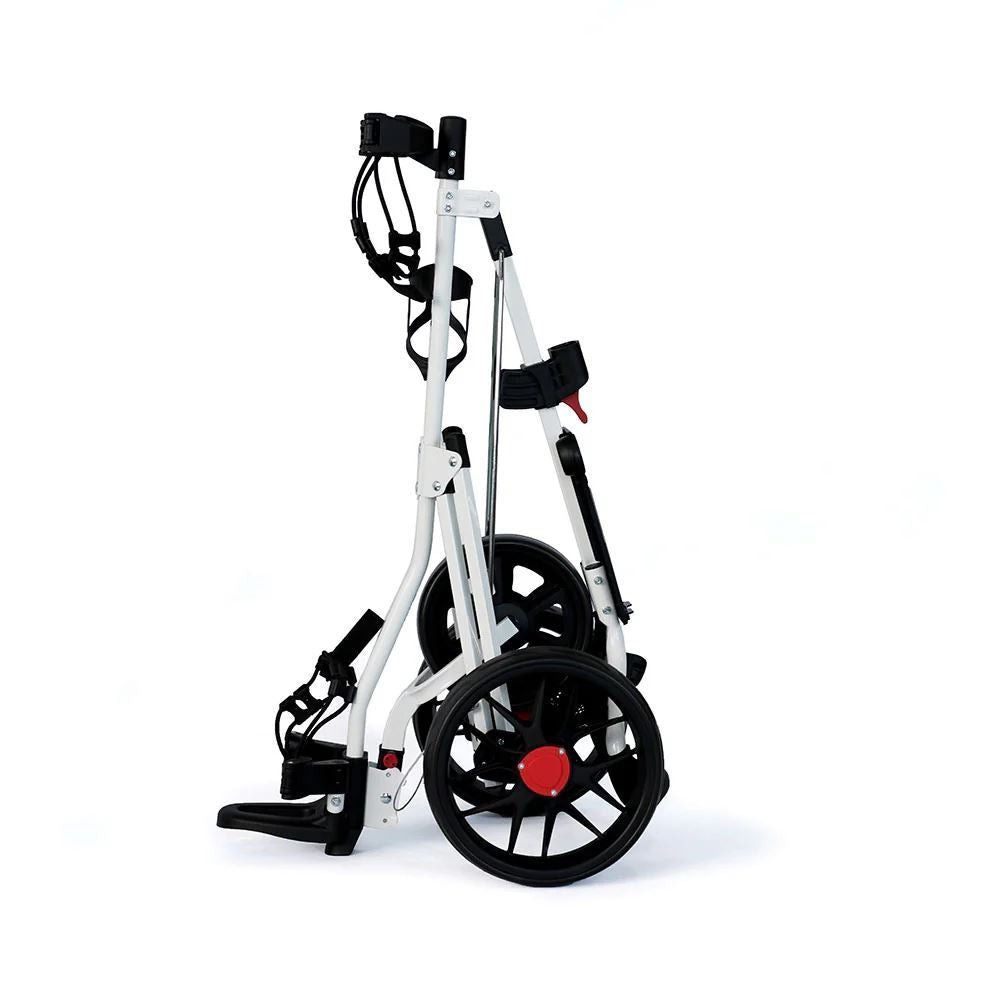 MacGregor MacTec 3-wheel golf push trolley in white