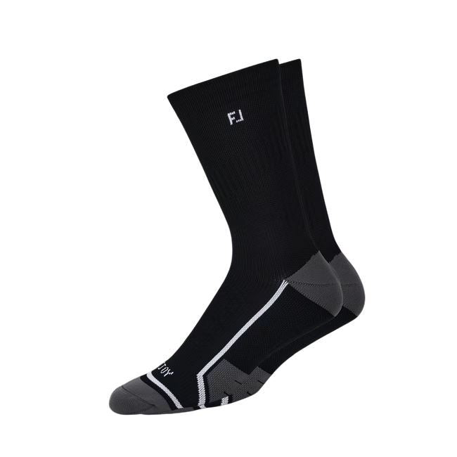 FootJoy Mens Tech D.R.Y. Crew Socks - Black
