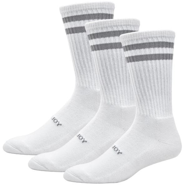 FootJoy Mens ComfortSof Socks 3 Pair Pack Crew - White