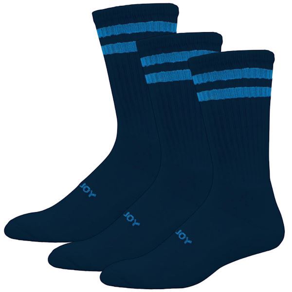 FootJoy Mens ComfortSof Socks 3 Pair Pack Crew - Navy
