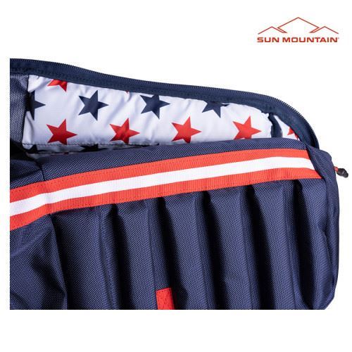 Sun Mountain Kube Wheeled Travel Cover Navy/White/Red