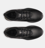 Under Armour Mens UA Drive Fade Wide Golf Shoes Black/Metallic Silver