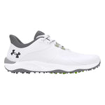 Under Armour Mens UA Drive Pro SL Wide Golf Shoes White