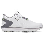 Under Armour Mens Drive Fade 2 Golf Shoes - White/Titan Gray/Metallic Silver